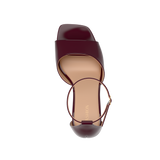 Brooke Sandal Pump - Cherry Mocha Patent 4 Block