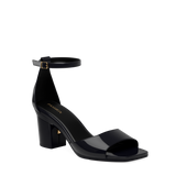 Brooke Sandal Pump - Coal Black Patent 3 Block