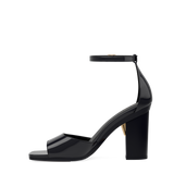 Brooke Sandal Pump - Coal Black Patent 4 Block