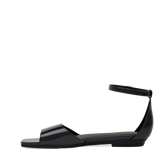 Brooke Sandal Pump - Coal Black Patent Flat