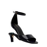 Brooke Sandal Pump - Coal Black Patent 3 Stiletto