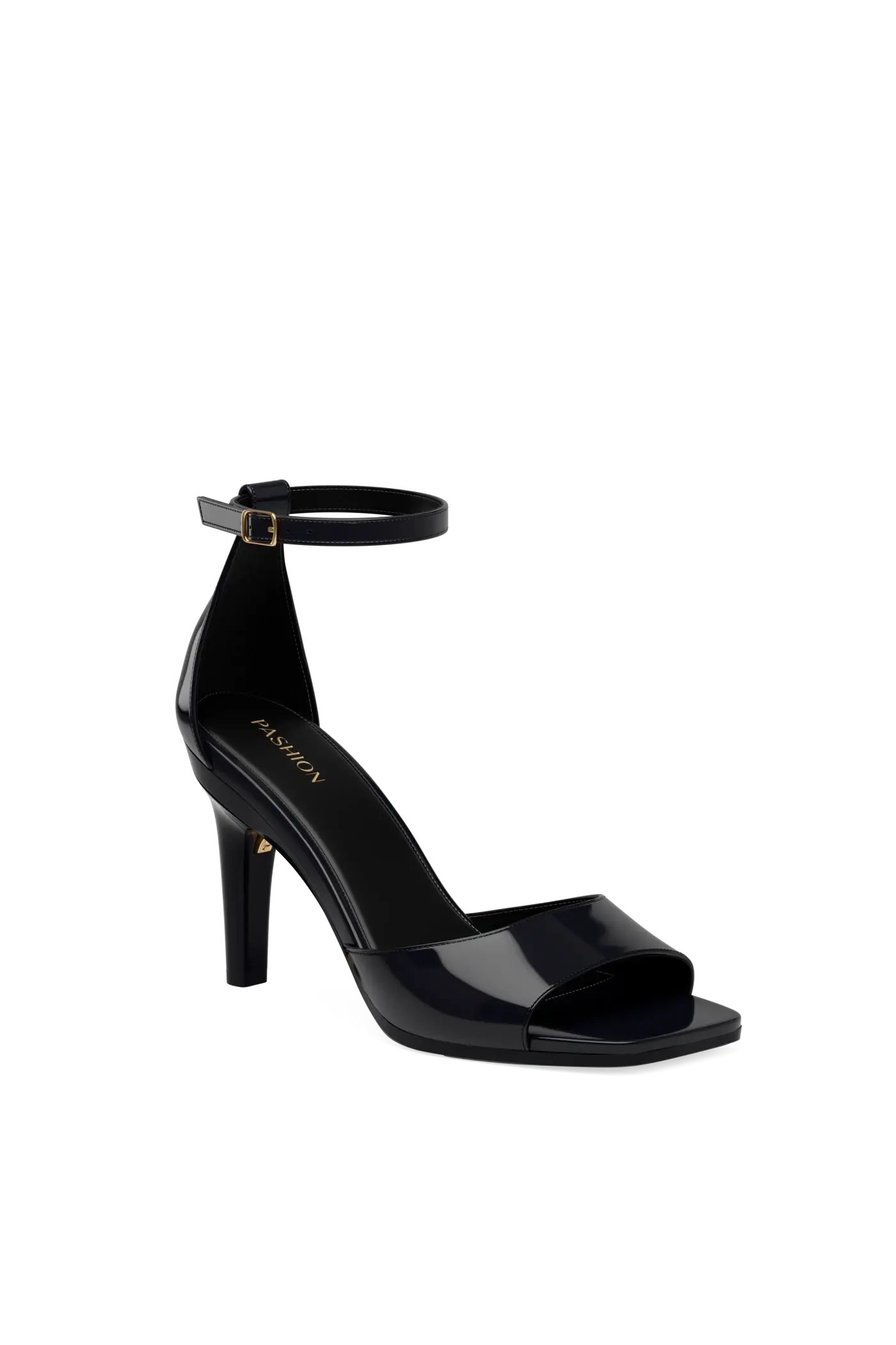 The Brooke Pump - Coal Patent 4 Stiletto
