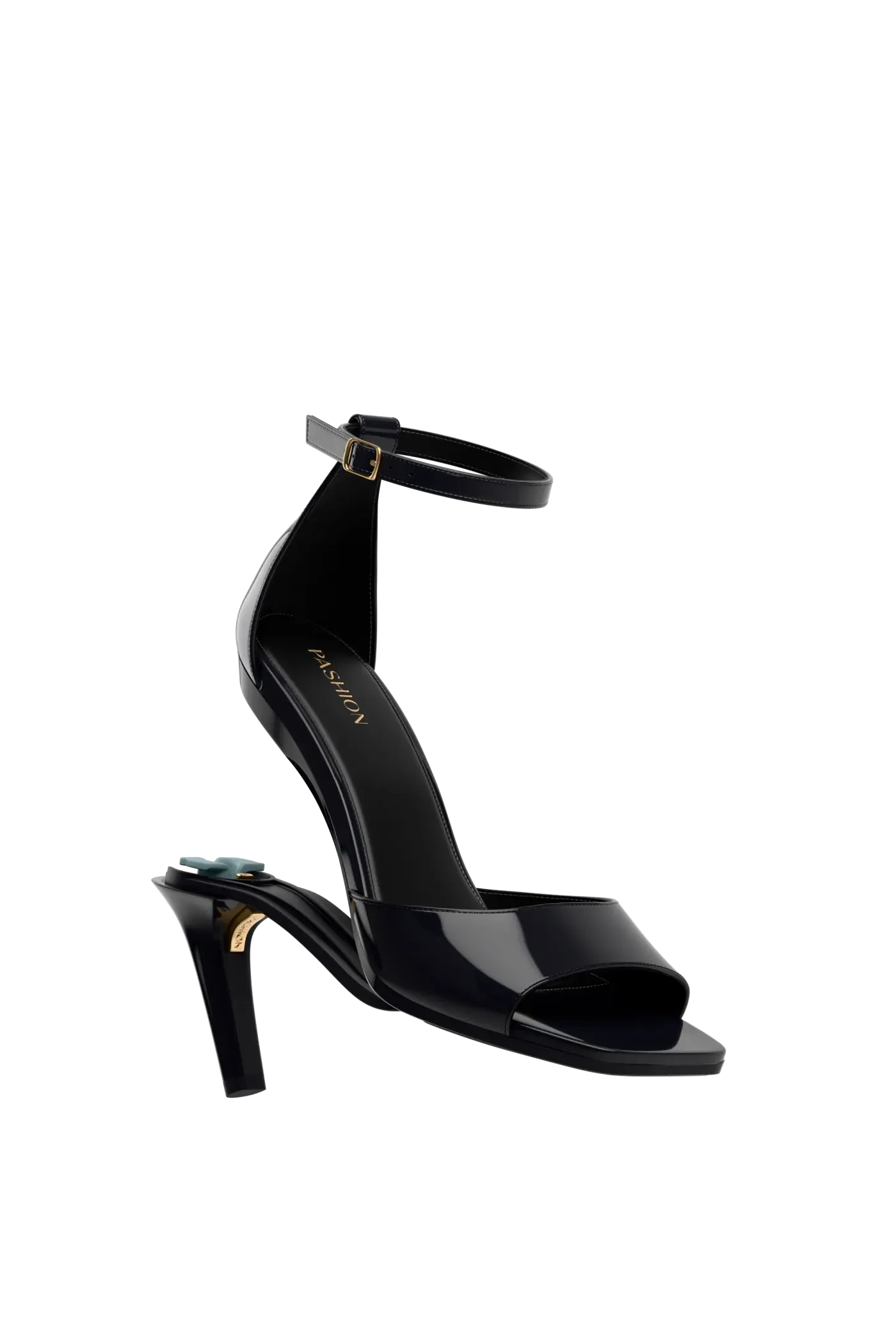 The Brooke Pump - Coal Patent 4 Stiletto