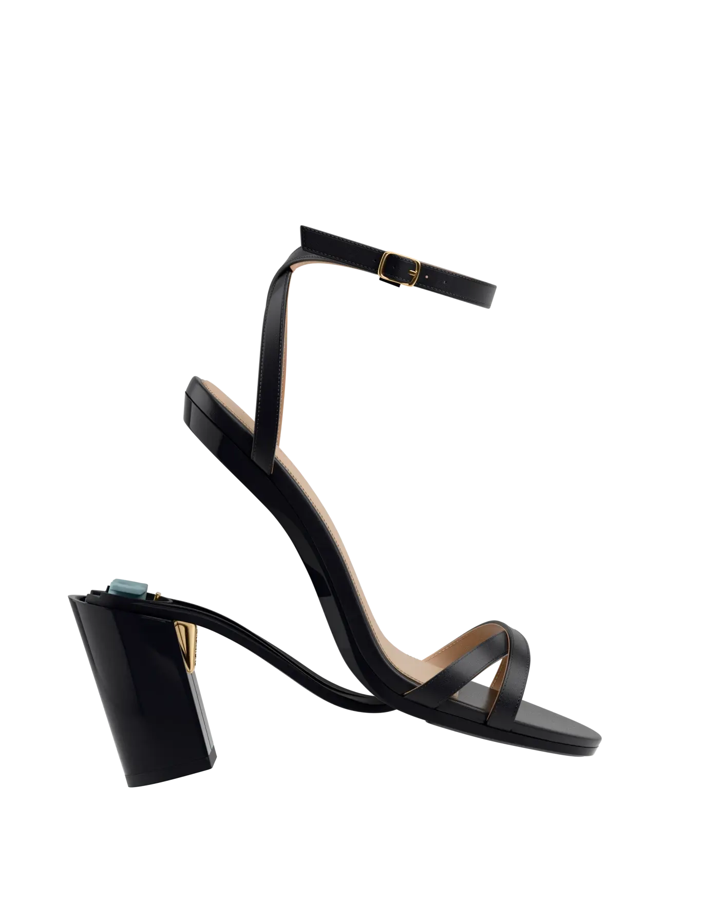 convertible black open toe strappy sandal with open heel with block heel