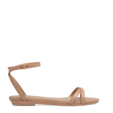 Brynn Sandal - Latte Leather Flat