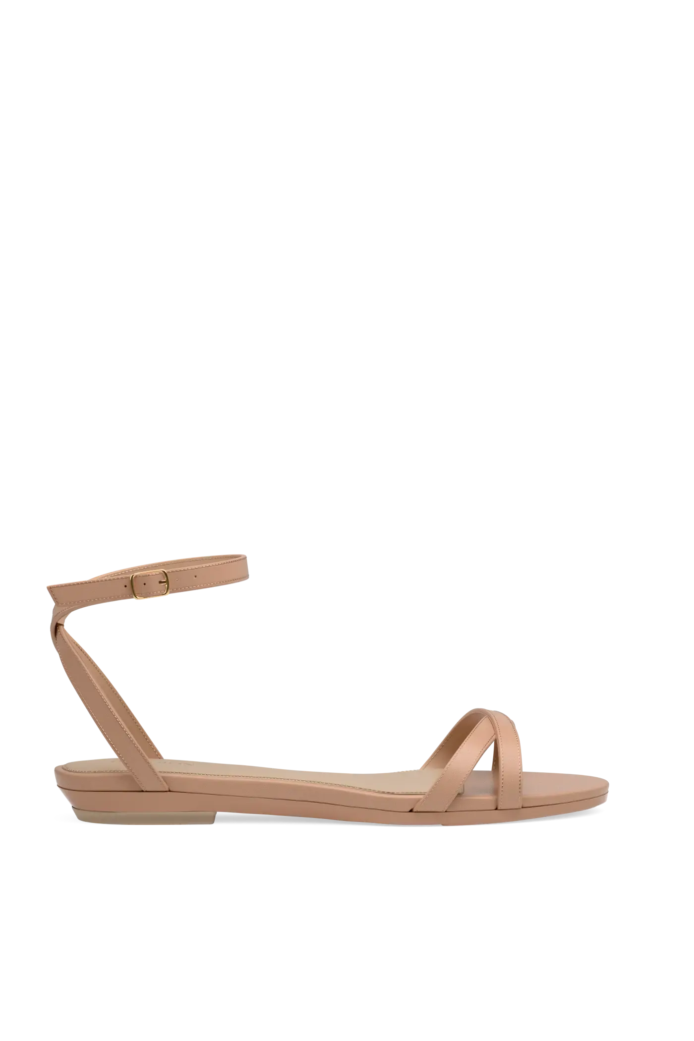 The Brynn - Latte Leather Flat