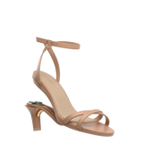Brynn Sandal - Latte Leather 3 Stiletto
