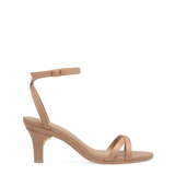 Brynn Sandal - Latte Leather 3 Stiletto