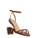 Brynn Sandal - Walnut Leather 3 Block