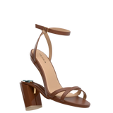 Brynn Sandal - Walnut Leather 4 Block