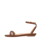 Brynn Sandal - Walnut Leather Flat