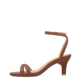 Brynn Sandal - Walnut Leather 3 Stiletto