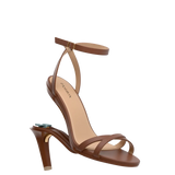 Brynn Sandal - Walnut Leather 4 Stiletto