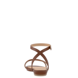 Brynn Sandal - Walnut Leather Flat