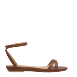 Brynn Sandal - Walnut Leather Flat