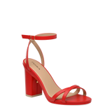 Brynn Sandal - Cherry Red Leather 4 Block