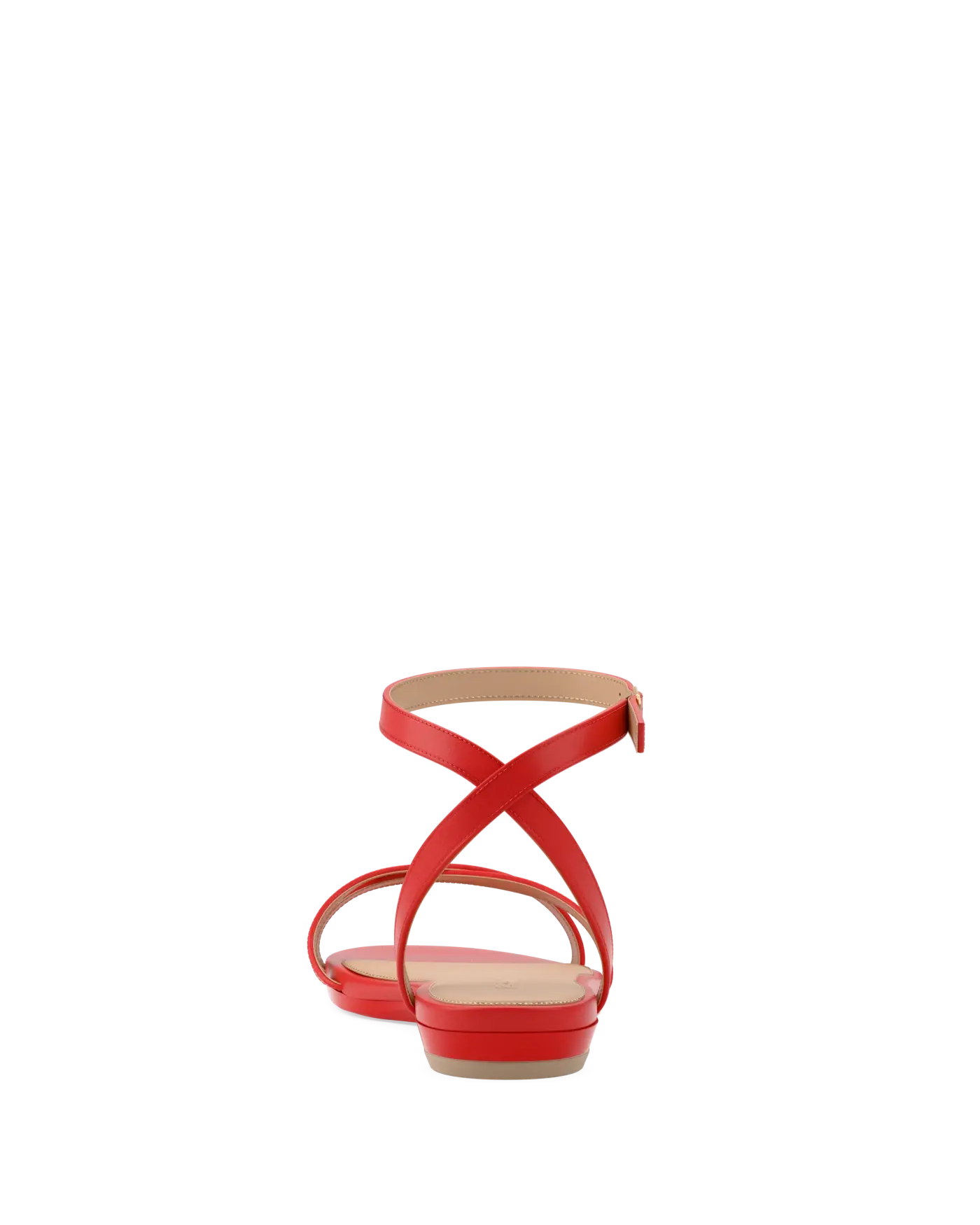 Brynn Sandal - Cherry Red Leather Flat