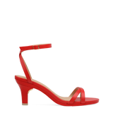 Brynn Sandal - Cherry Red Leather 3 Stiletto