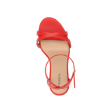 Brynn Sandal - Cherry Red Leather 3 Block