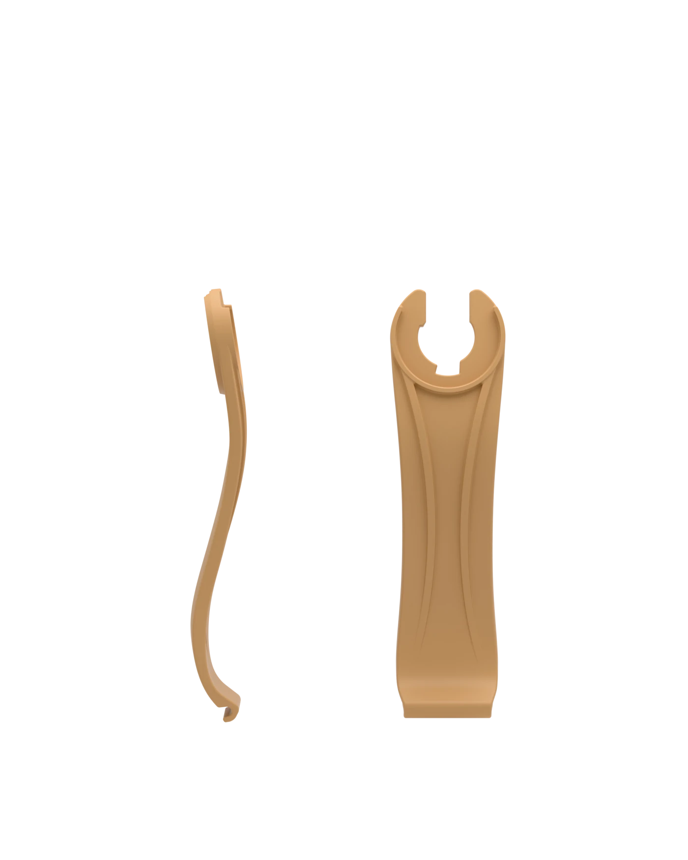 Stelo - Camel, product view. Pashion convertible heels go from heel to flat and are customizable with interchangeable heel kits.