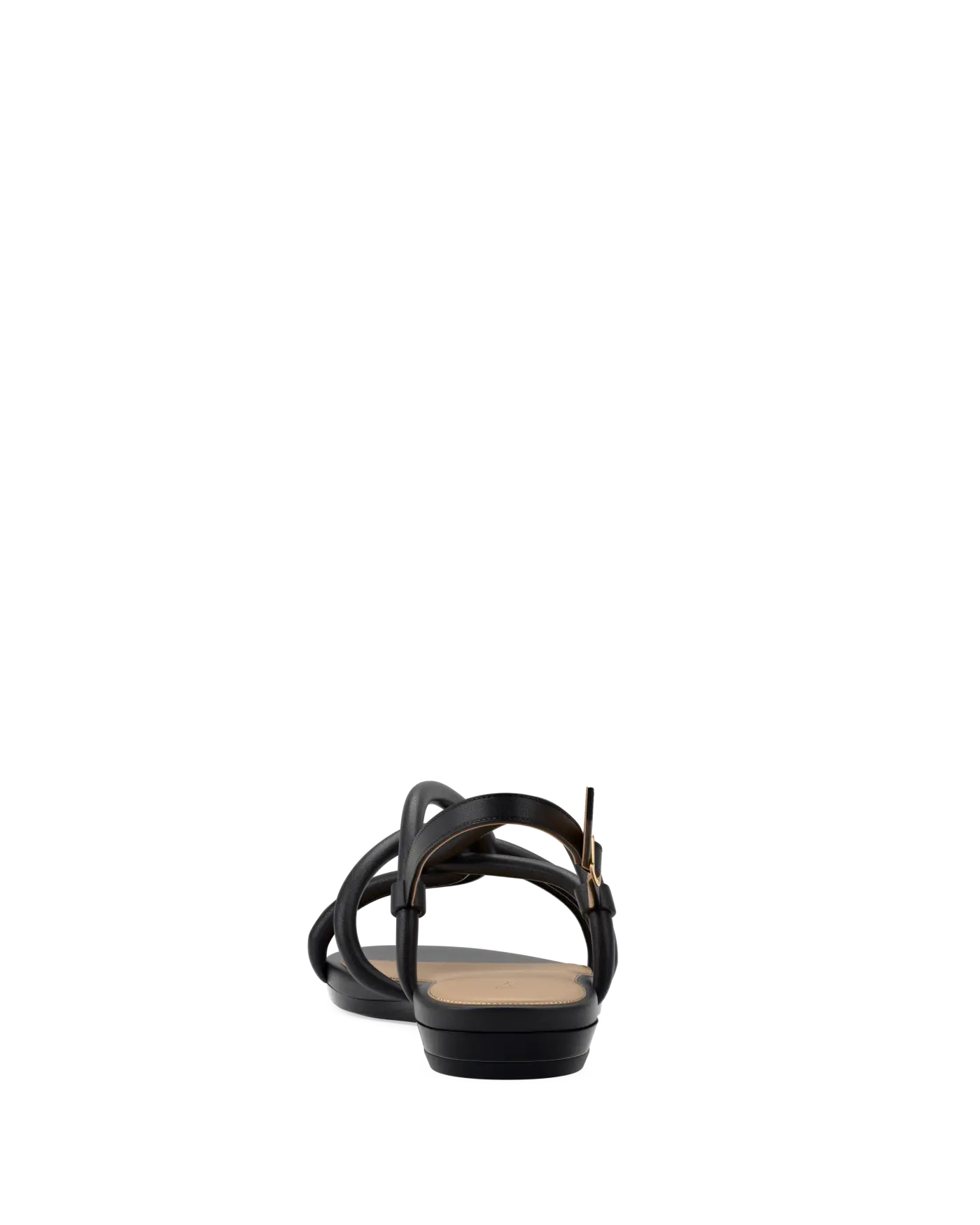 Capri Sandal - Coal Black Vegan Leather Flat