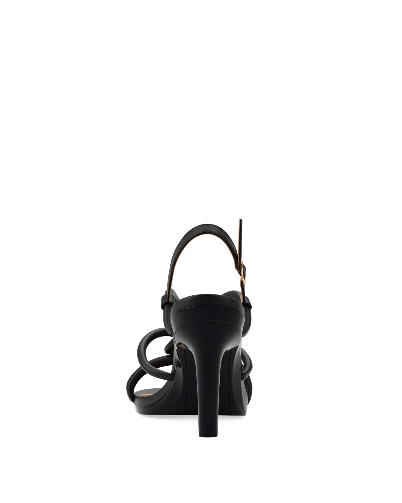 Capri Sandal - Coal Black Vegan Leather 4 Stiletto