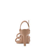 Capri Sandal - Latte Vegan Leather 4 Stiletto