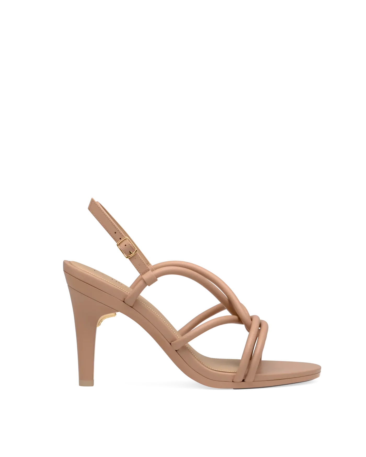 Capri Sandal - Latte Vegan Leather 4 Stiletto