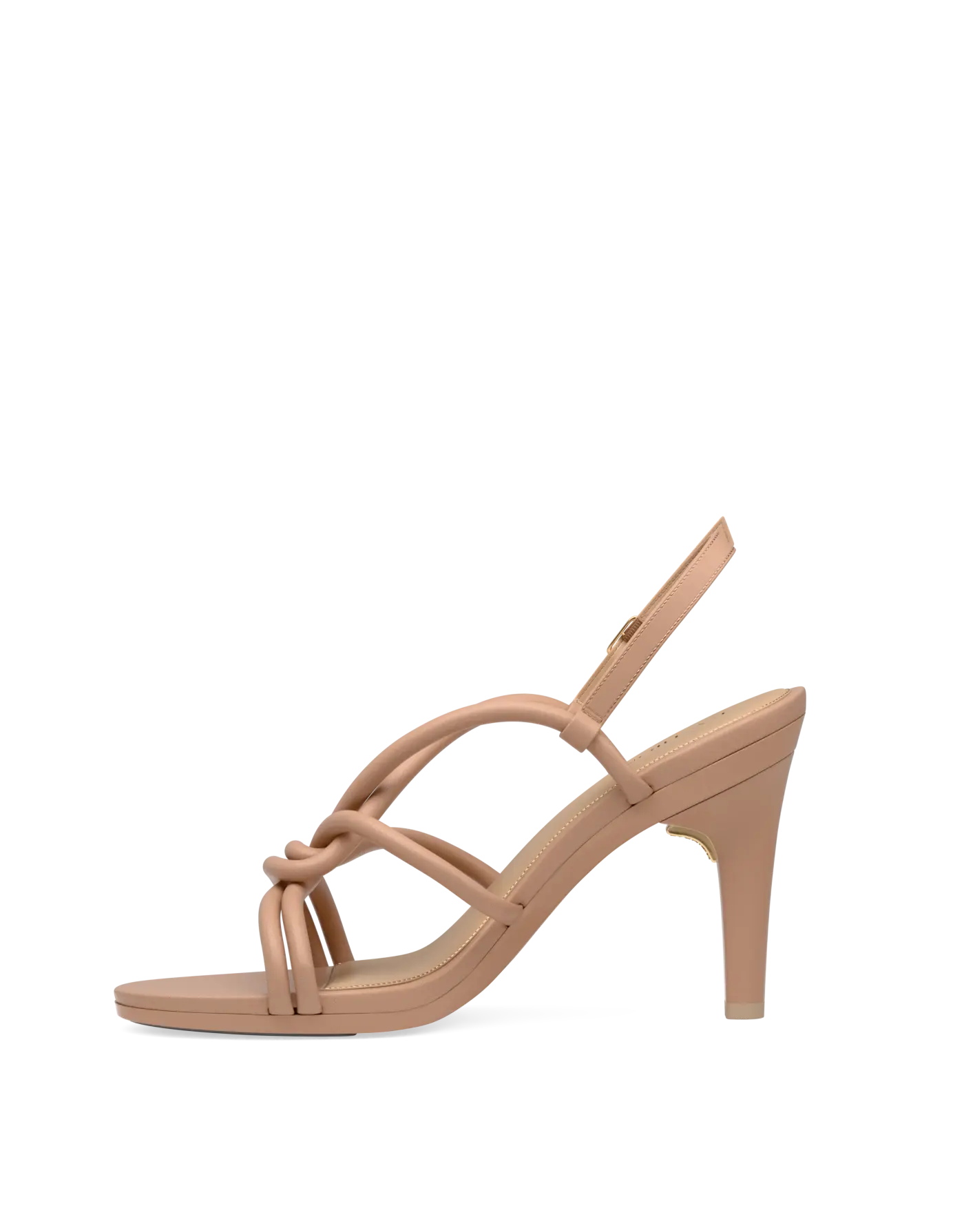Capri Sandal - Latte Vegan Leather 4 Stiletto