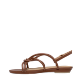 Brown open toe strappy sandal