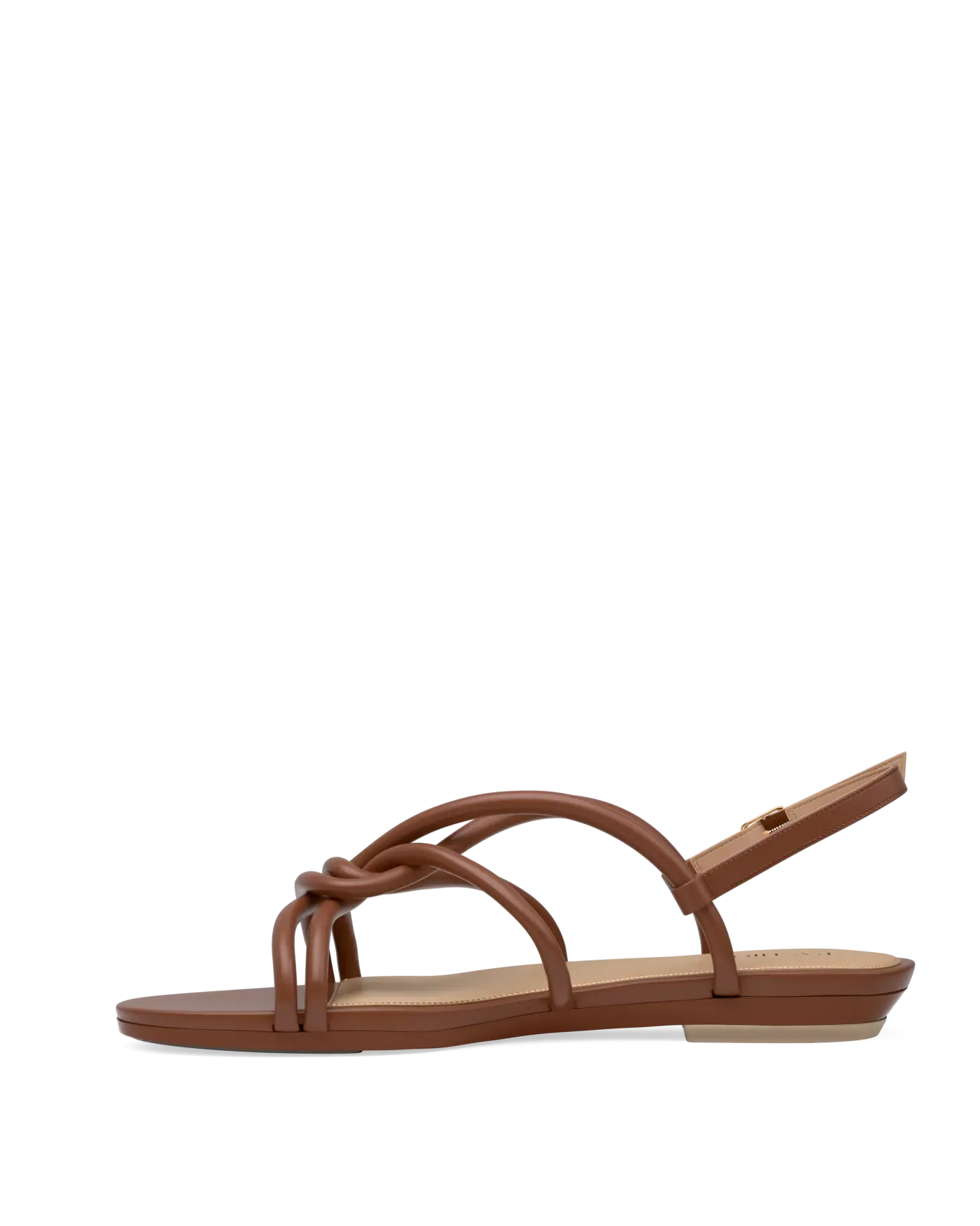 Brown open toe strappy sandal