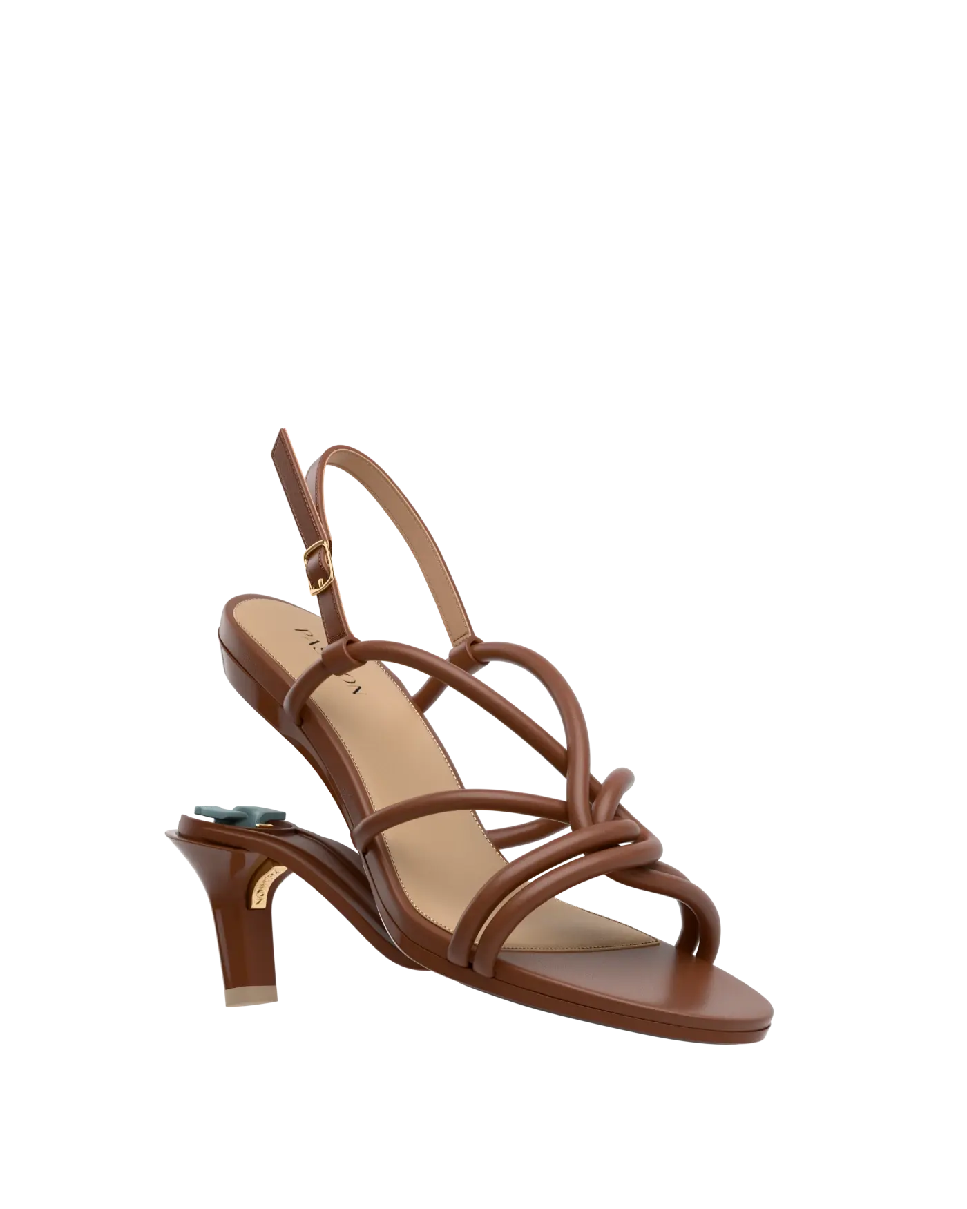 convertible brown open toe strappy kitten high heel sandal