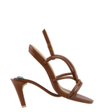 convertible brown open toe strappy high heel sandal