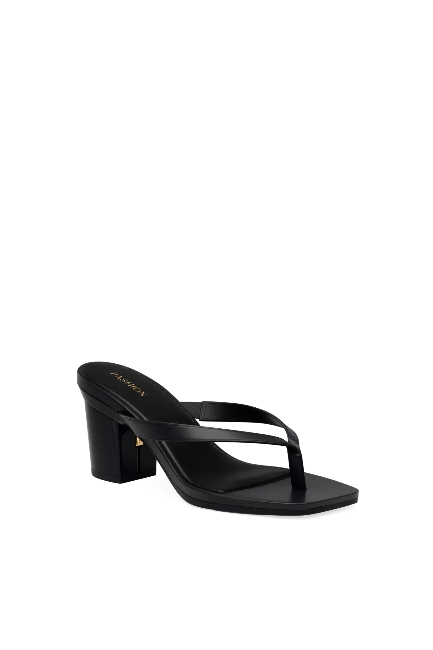 The Carmen - Coal Vegan Leather 3 Block
