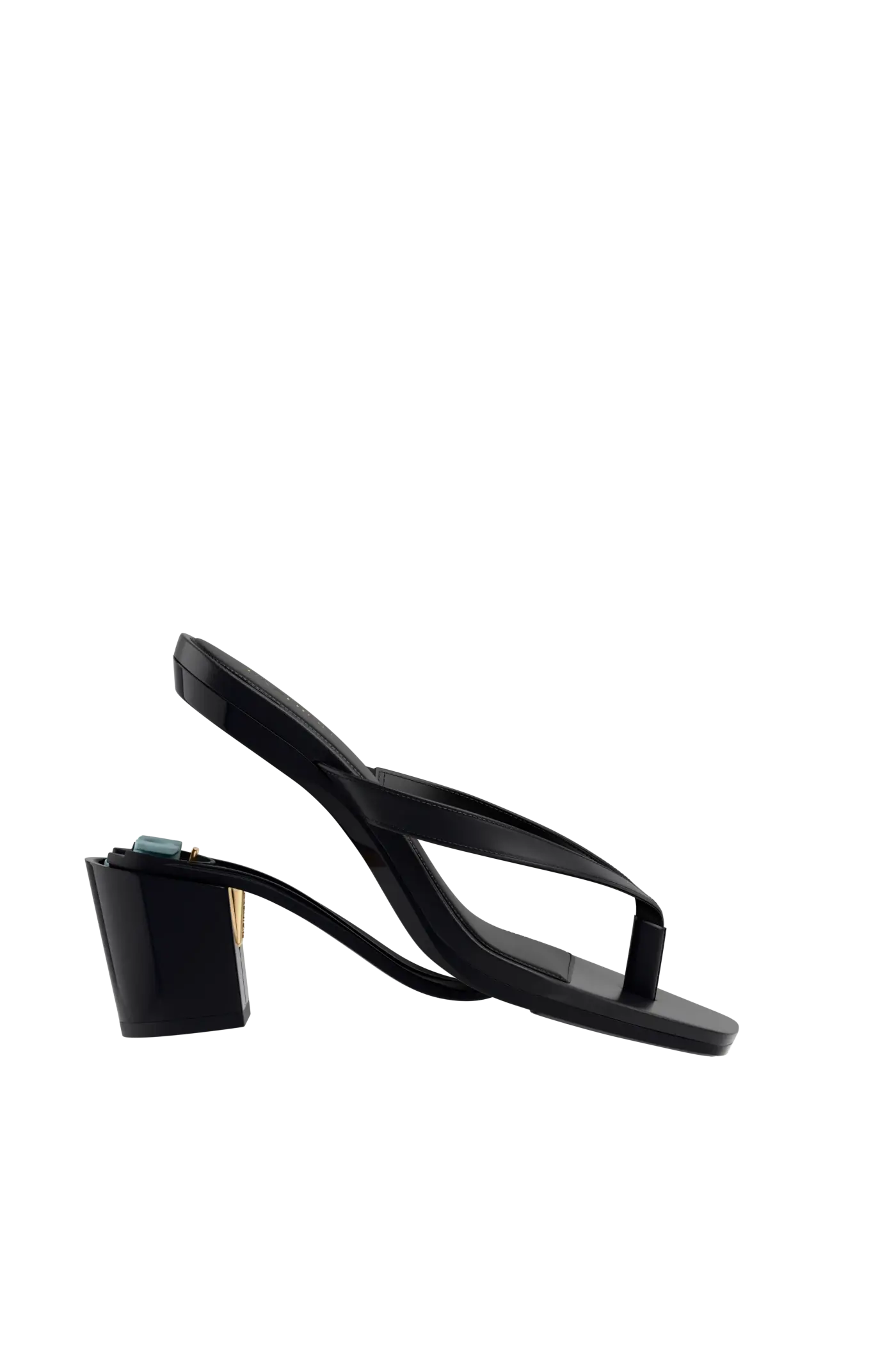 The Carmen - Coal Vegan Leather 3 Block