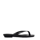 Carmen Flip Flop - Coal Black Vegan Leather