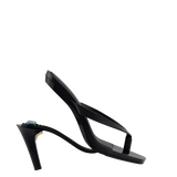 Carmen Flip Flop - Coal Black Vegan Leather 4 Stiletto