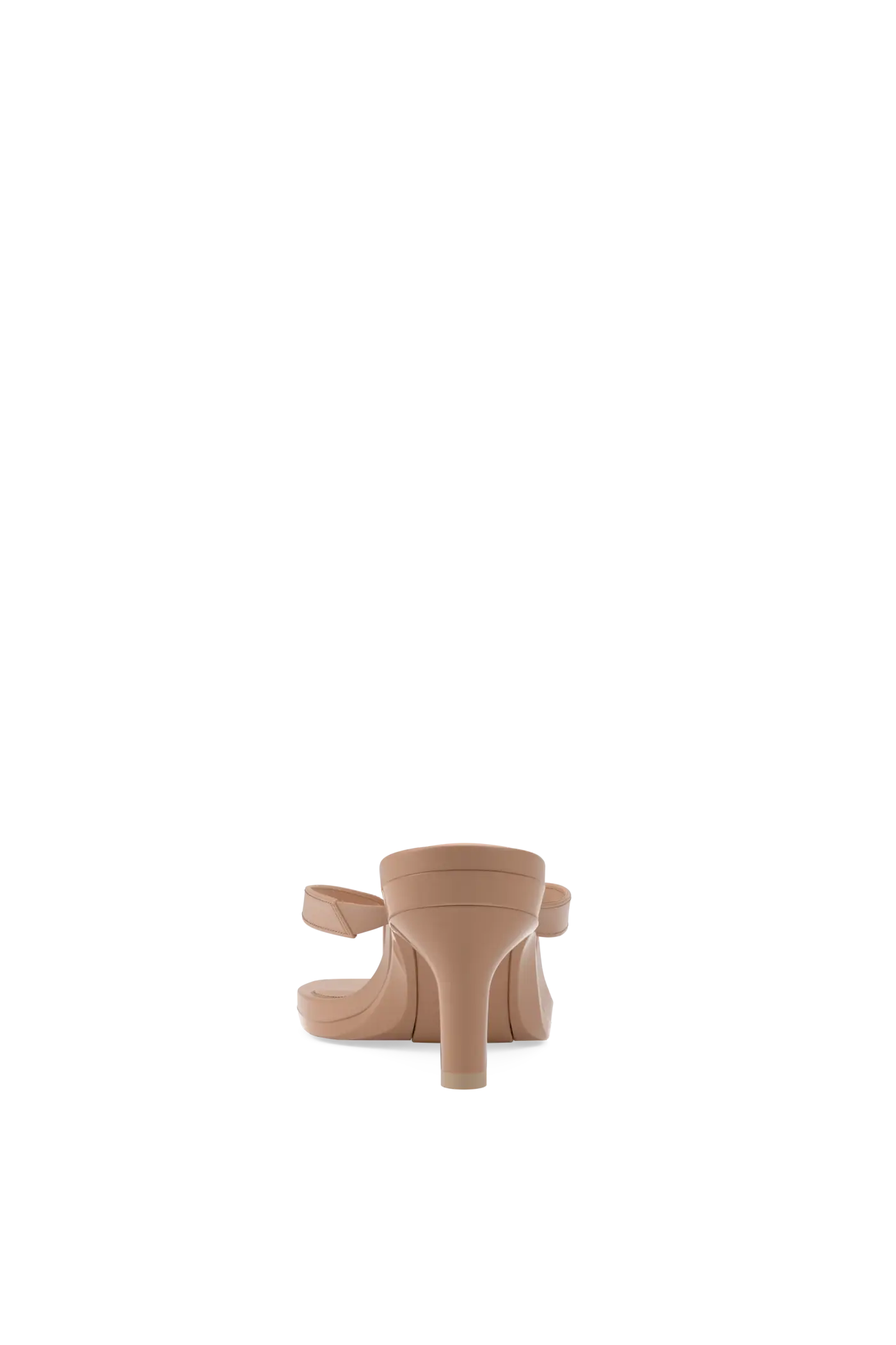 tan open toe thong style high heel convertible sandal with stiletto heel