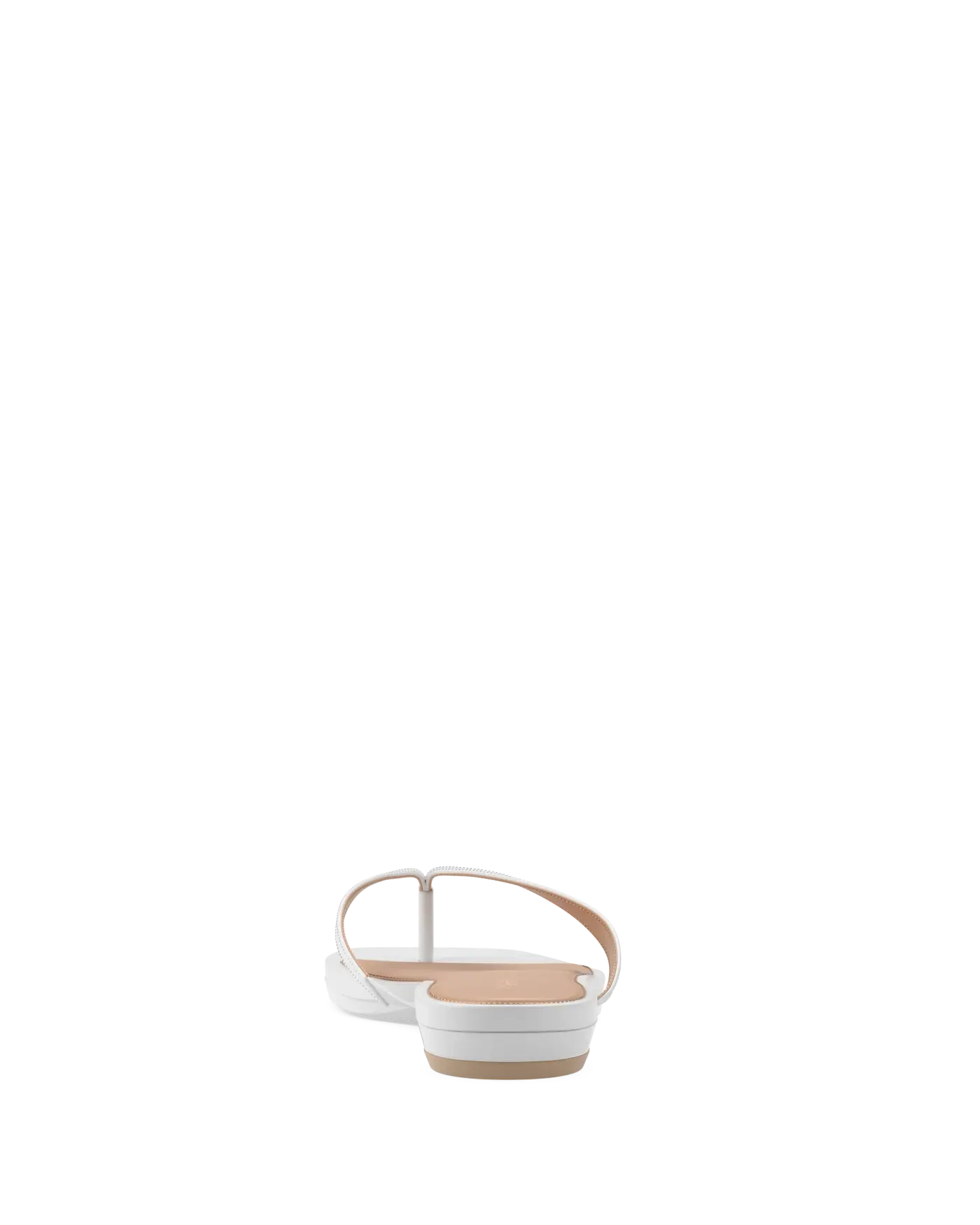 white open toe thong style flat sandal