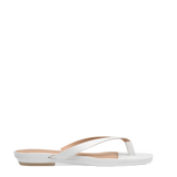 white open toe thong style flat sandal