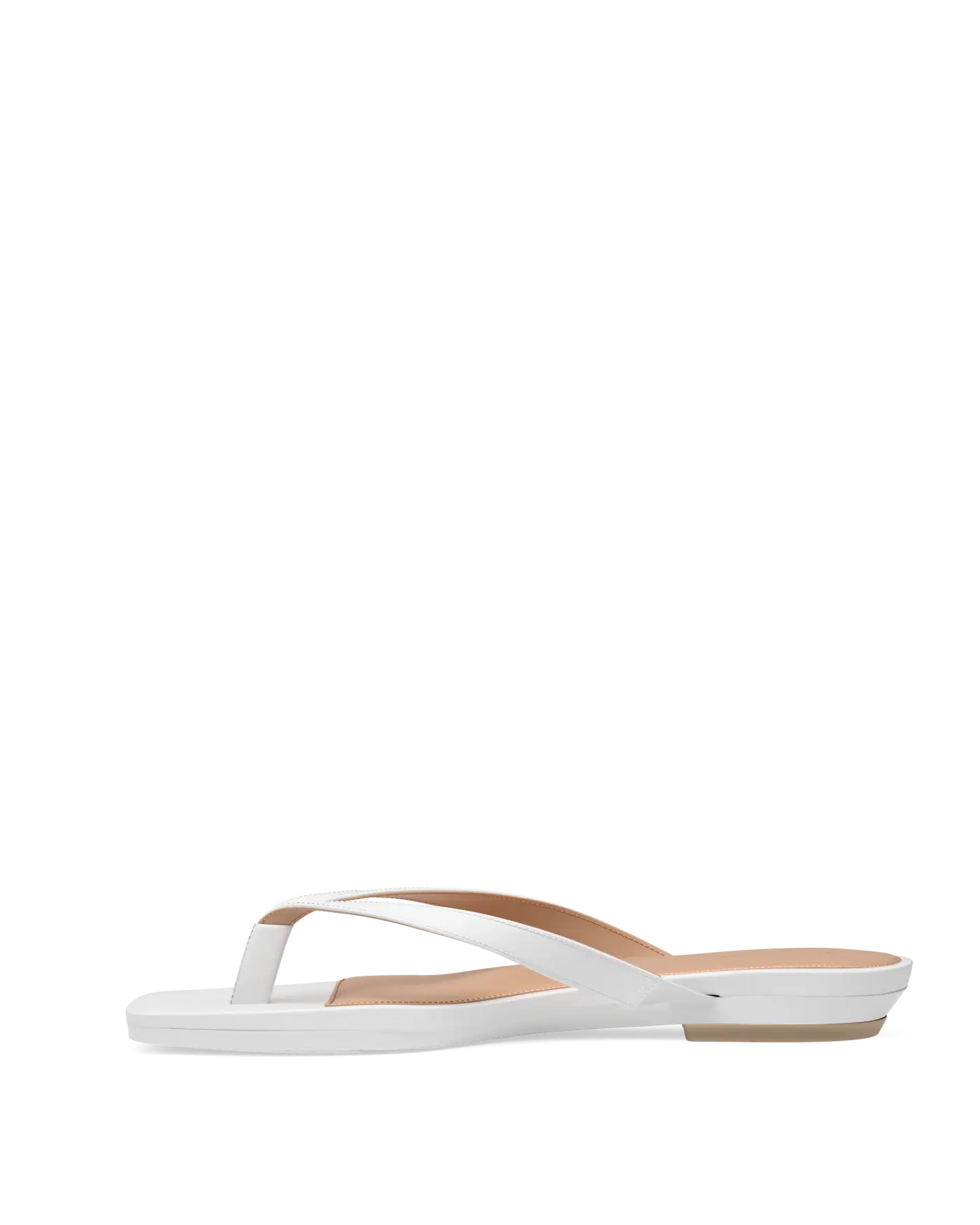 white open toe thong style high heel sandal 