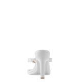 white open toe thong style high heel sandal with stiletto heel