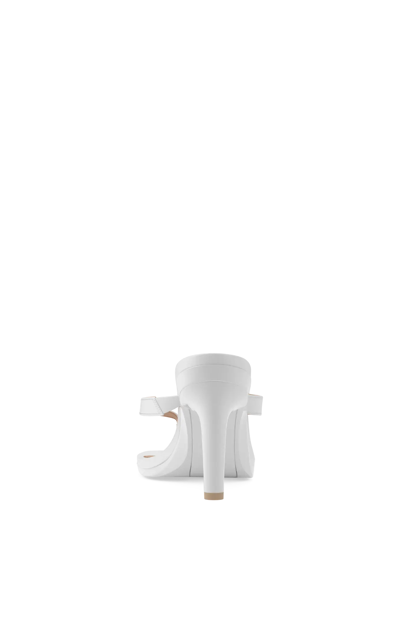 white open toe thong style high heel sandal with stiletto heel