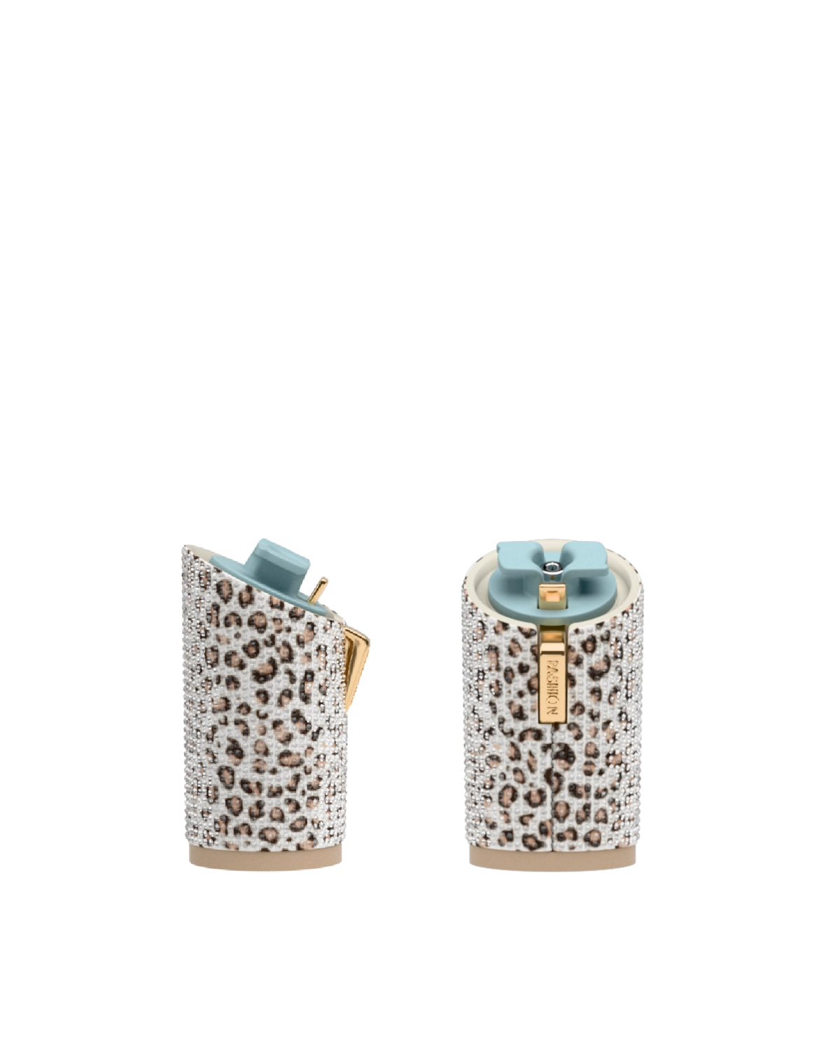 Cylinder Block Heel Kit 4 Cheetah Rhinestone, 4-inch interchangeable cylinder block heel. Pashion convertible heels go from heel to flat and are customizable with interchangeable heel kits.