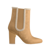 Chelsea Ankle Boot - Camel Suede Sherpa 4 Block