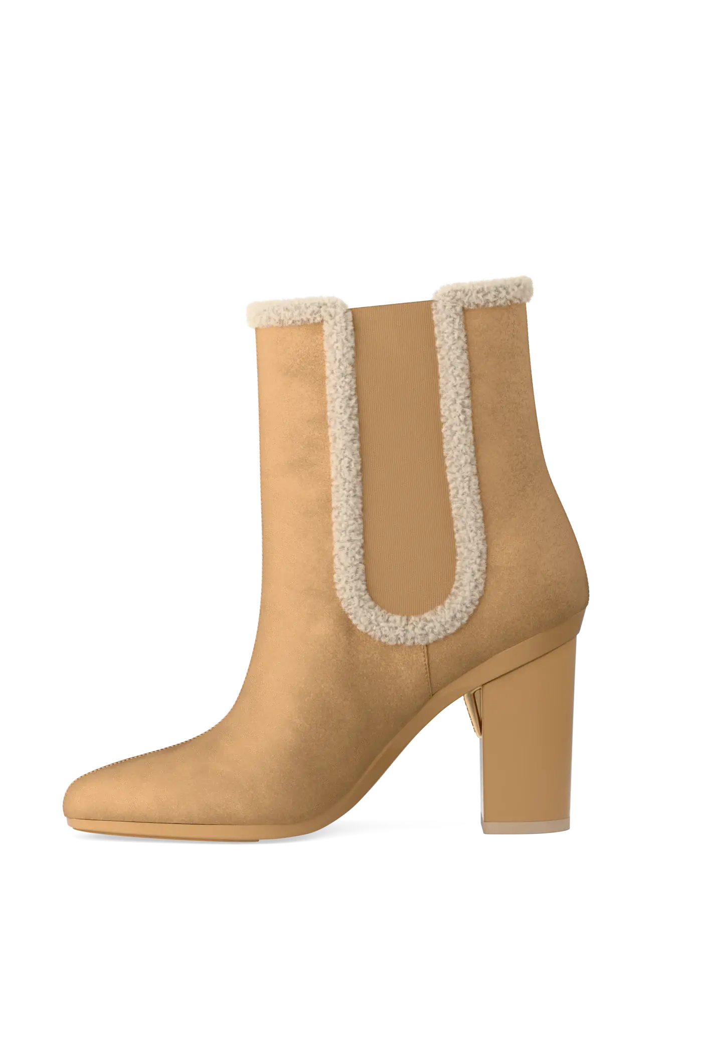 The Chelsea - Camel Suede Sherpa 4 Block
