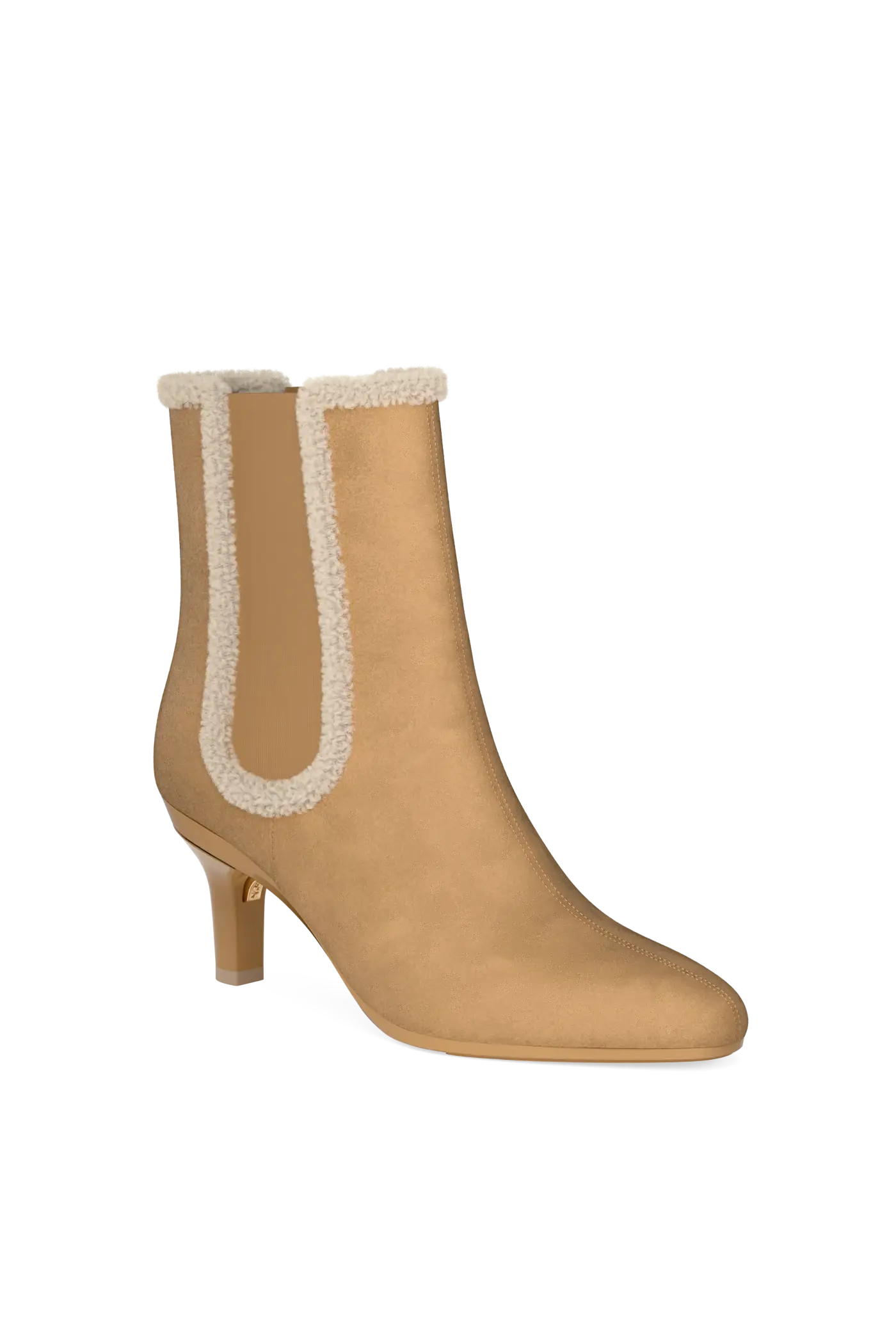 The Chelsea - Camel Suede Sherpa 3 Stiletto