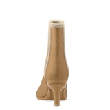 Chelsea Ankle Boot - Camel Suede Sherpa 3 Stiletto