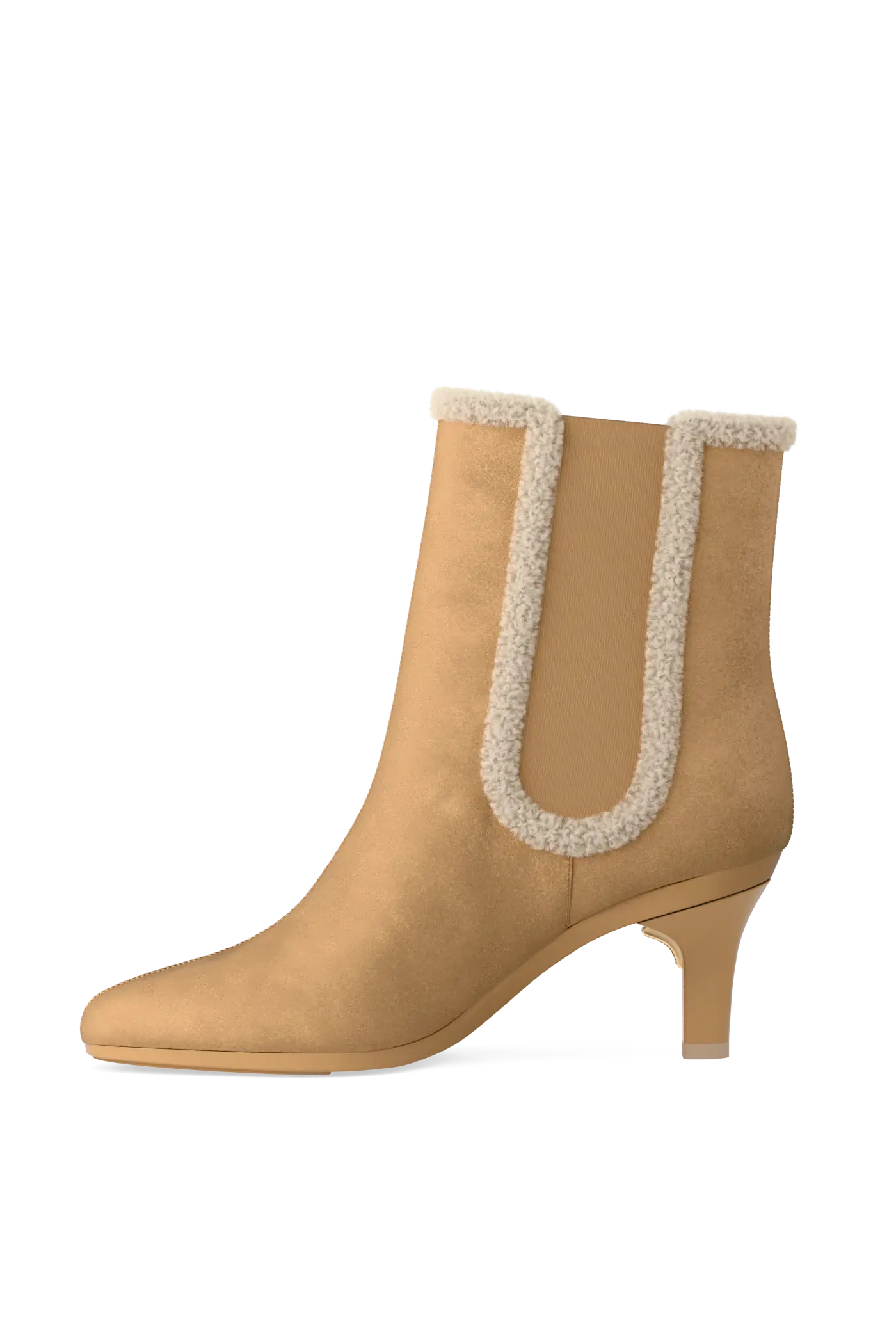 The Chelsea - Camel Suede Sherpa 3 Stiletto