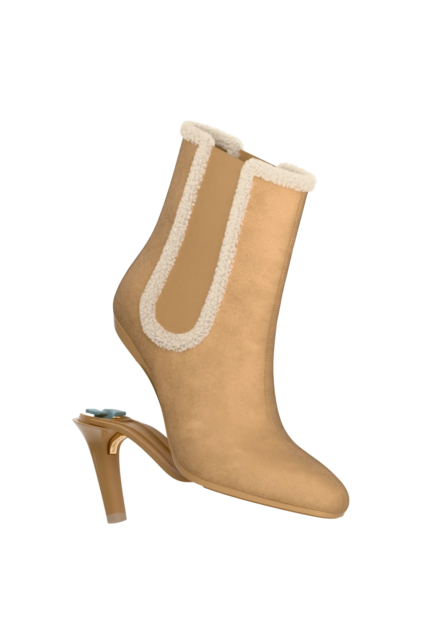The Chelsea - Camel Suede Sherpa 4 Stiletto